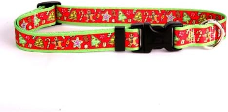 צהוב כלב עיצוב חג פינוקים כלב צווארון 3/4& 34; רחב ומתאים צוואר 10 כדי 14& 34;, קטן