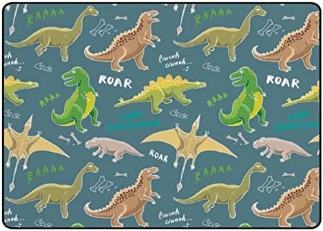 זוחל שטיח מקורה משחק דינוזאורים דינוזאורים לסלון חדר שינה חינוכי חינוך משתלת שטיח שטיח 80x58 אינץ '