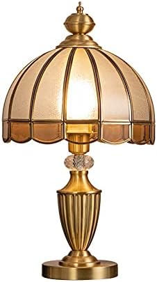 Zhaolei בסגנון אירופאי מנורה שולחן נחושת אור רטרו רטרו חדר שינה מיטה מנורה