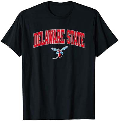 חולצת טריקו מורשה רשמית של Delaware State Hornets מעל לוגו