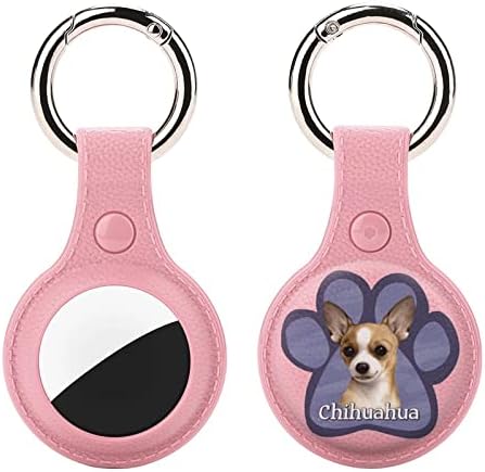 צ ' יוואווה כלב כפת מגן מקרה תואם עבור איירטאג אנטי אבוד איתור מחזיק עם מפתח טבעת עבור ארנק מטען