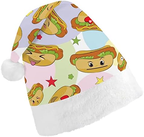 נקניקיות סמלי הבעה חג המולד כובעי בתפזורת מבוגרים כובעי חג המולד כובע לחגים חג המולד ספקי צד
