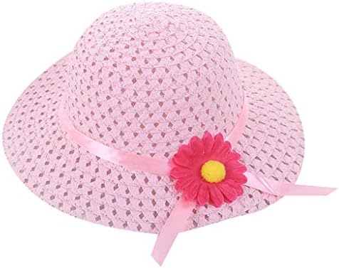 כובעי שמש קש פרחים לילדים לילדים קיץ כובע מגן כובע נעים קלאסי חוף חוף Huarache לילדים