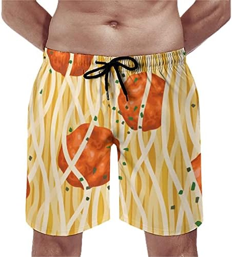 ספגטי בשר קציצות דפוס מכנסיים קצרים לגברים של אימון מזדמן מכנסיים קצרים חוף מזדמנים עם כיסים