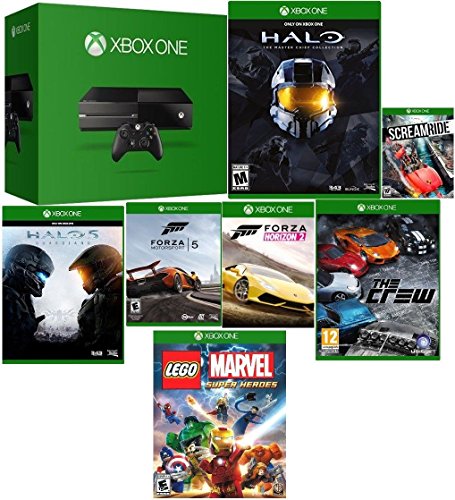צרור Xbox One 500 ג'יגה -בייט עם אוסף Master Halo, Halo 5, Forza 5, Forza Horizon 2, Scream Ride,