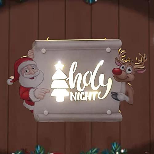 שלט חג המולד עם נורות LED הוסף אווירה נהדרת לחג המולד לילדים בנים צעצועי מתנה למסיבות שלט חג מולד