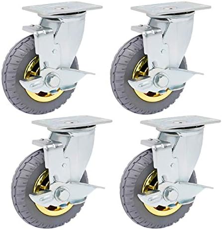 גלגלים צלחת צלחת Aliaoforz גלגלים צלחת מסתובבים גלגלים, גלגלי ריהוט גומי כבד, גלגלי גלגלים נעים עם, 360