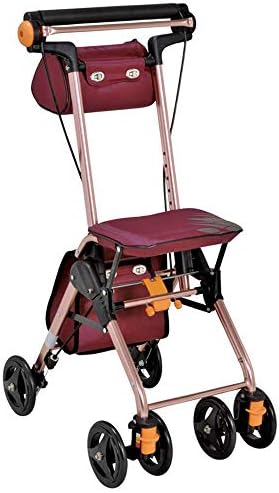 הליכון נייד ונוח ניאוצ ' י, רולטור מתקפל לכיסא גלגלים חשמלי-הליכון מתגלגל רפואי 4 גלגלים עם מושב ותיק -
