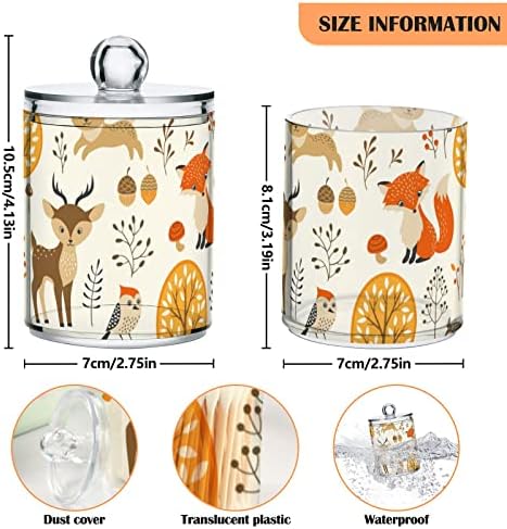 סתיו חיות יער סתיו מחזיק כותנה כותנה מיכלי אמבטיה צנצנות עם מכסים מכניסים כרית כותנה כרית כרית
