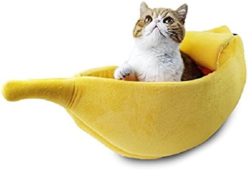 גן חיות מחמד חתול מיטת בית חמוד בננה, חם רך פאני כלבים ספה שינה משחק מנוחה מיטה, יפה ציוד לחיות מחמד לחתולים