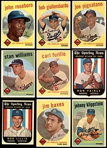 1959 Topps Topps צוות Dodgers Dodger