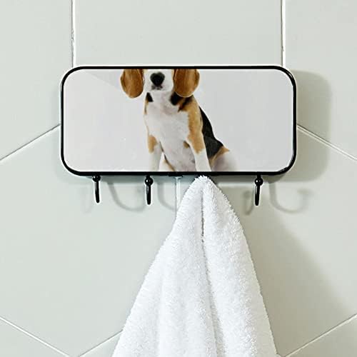 ישיבה מקסימה כלב הדפס מעיל מעיל קיר קיר, מתלה מעיל כניסה עם 4 חיבור לעיל מעיל גלימות ארנק מגבות חדר אמבטיה כניסה