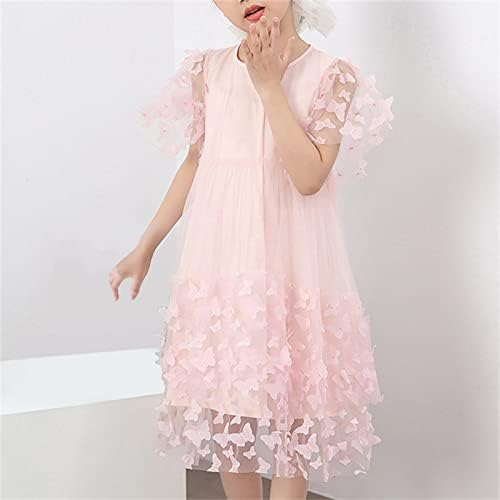 פעוט שמלת ילדה פעוט תינוקת קצר שרוולים פרפר שמלת פיות טול שמלת ילד ריקוד מסיבת נסיכת שמלה
