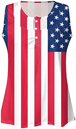 4 ביולי טוניקת חולצות לנשים אמריקאי דגל להסתיר בטן חולצות קיץ מזדמן קצר שרוול כפתור עד צווארון