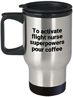 אחות טיסה ספל נסיעות מצחיק סרקסטי נירוסטה חידוש על קפה קפה קפה רעיון מתנה