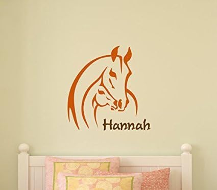 Aluckyhorshoe קיר סוס מותאם אישית מדבקות ילדים קיר עיצוב תינוקות חדר פעוטות תפאורה לחדר שינה