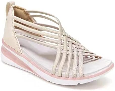 סנדלים לנשים לבושות, תחרה מתרוממת סנדלים וינטג 'סנדלי עקב נמוך קליפ על נעלי נעליים סנדלים רומיים