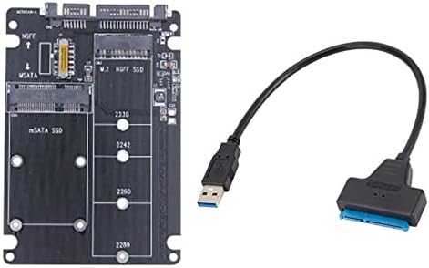 Hiccyrodly M.2 NGFF SSD ל- 3.0 כרטיס MSATA SSD ל- 3.0 כרטיס Riser 2 בכרטיס אחד עם כונן USB3.0