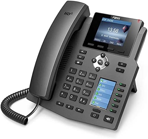 Fanvil Enterprise IP Phone x4 4 Sip Line Poe מסוגל ומסך צבע 2.8