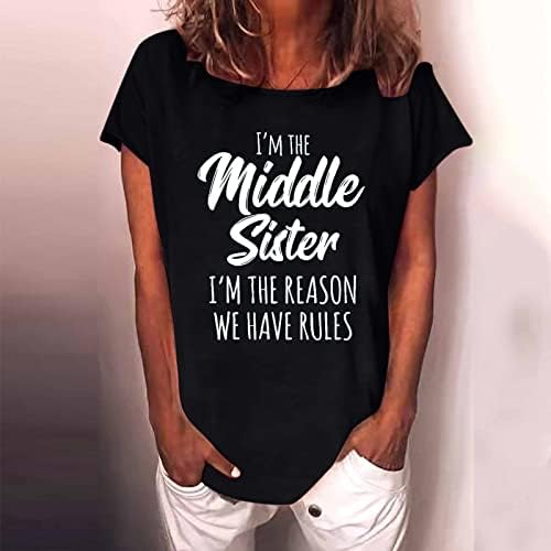 חולצות טריקו לנשים נוער נשים מצחיקות גרפיקה מודפסת צמרות מזדמנים