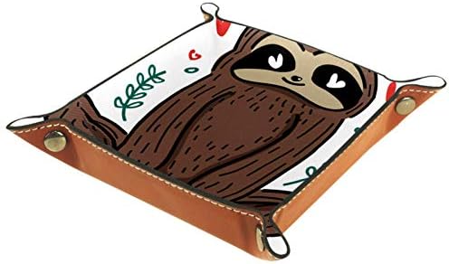 מארגן בעלי חיים של Lyetny Sloth Animal מגש אחסון מיטה מיטה קאדי שולחן עבודה מגש החלפת ארנק מפתח קופסת