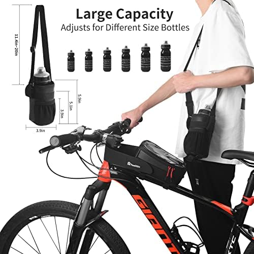 אופני טלפון מסגרת תיק עם מים בקבוק מחזיק תיק, נשלף מבודד עמיד למים אופני כידון תיק , אופניים בקבוק כוס תיק
