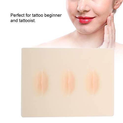 3 יחידות סיליקון קבוע קעקוע עור סיליקון עיסוק עור אימון שפתיים קעקוע מזויף עיסוק עור קיט