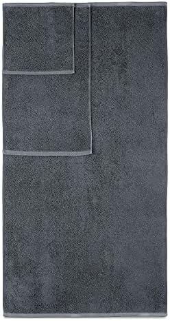 Martex Izawa מוך נמוך מוך פרמיום כותנה מגבת מכות מגבות- צבעים משתנים- אפור פחם, 6 חלקים