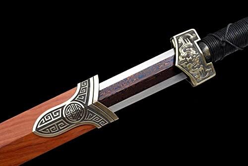 Zhmyyxgs דפוס מזויף יד מקופל להב חריף חרב סינית קונגפו סינית