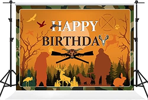 Kikidor9x6ft ציד יום הולדת יום הולדת נעלם ציד צייד יער צילום רקע רקע ציד הסוואה דפוס ילד מסיבת יום הולדת ציוד
