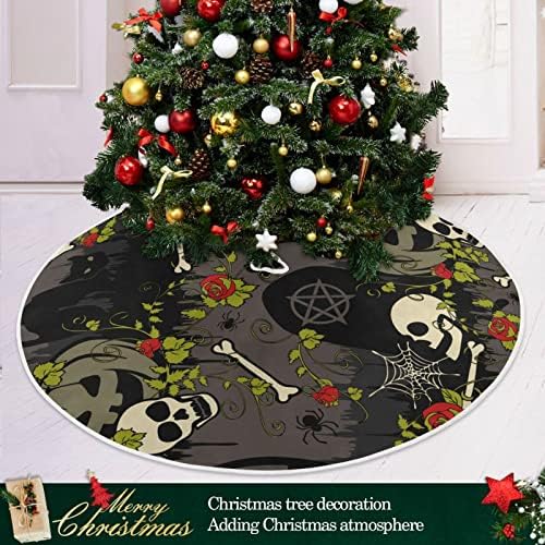 OARENCOL ליל כל הקדושים חתול שחור דלעת חצאית עץ חג המולד 36 אינץ