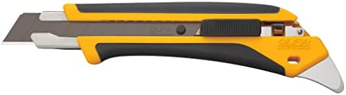 סכין כלי עזר כבד של OLFA 18 ממ-סכין שירות רב-תכליתיות ללא תכליתות סכין שירות עם ידית פיברגלס מחוזקת ולהב מצמד,
