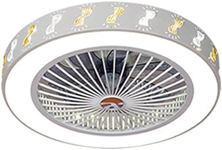 מאוורר תקרה של היגה עם אורות, LED עמעום עמעום שלט רחוק מאווררי תקרה מנורה עלים בלתי נראים 55