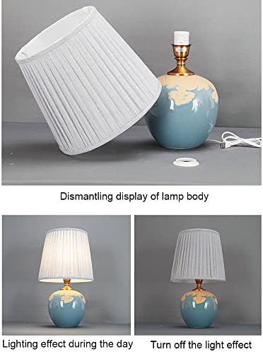 WLBHWL 20 מנורת שולחן אמריקאית עכשווית מנורה של שולחן מיטה ליד מיטה לחדר שינה לסלון ארון ספרים קולג 'E26