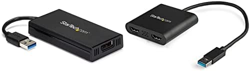 Startech.com USB 3.0 למתאם DisplayPort 4K Ultra HD & USB 3.0 עד מתאם HDMI כפול - 1x 4K 30Hz & 1x 1080p
