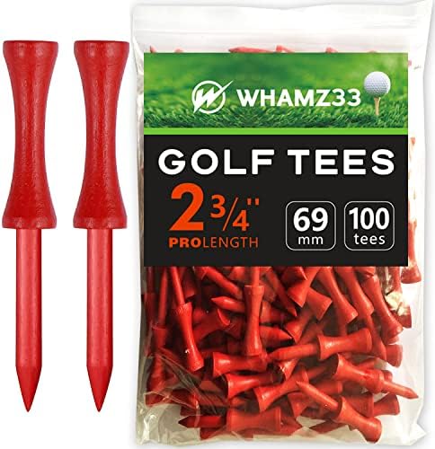 WHAMZ33 W Stee Down Golf Tees 2-1/8 או 2-3/4 או 3-1/4 100 חבילות עמידות עץ במבוק טירת גולף טירת