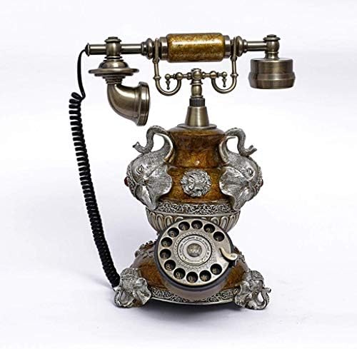 XJJZS עיצוב טלפון עתיק - טלפון סיבובי - טלפון רטרו כבלים - טלפונים דקורטיביים וינטג '