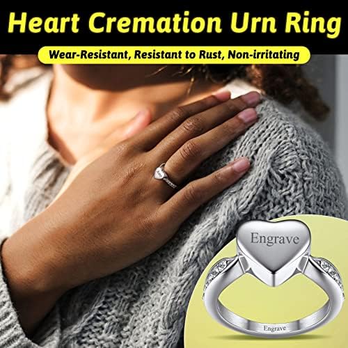 טבעת אשפה של אמונה לאפר, נירוסטה/זהב מצופה לב/Claddagh זיכרונות תכשיטים לנשים להתאמה אישית