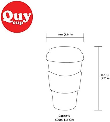 כוס קווי. קנה סוף. כוס קפה במבוק. 14 עוז. עיצוב איטלקי ייחודי. יציב. עשוי מסיבים טבעיים. גביע אקולוגי
