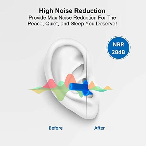 50 זוג תקעי אוזניים רחיצים לשימוש חוזר של סיליקון רך לשינה לשחייה שחייה הגנה על שמיעת רעש אטמי