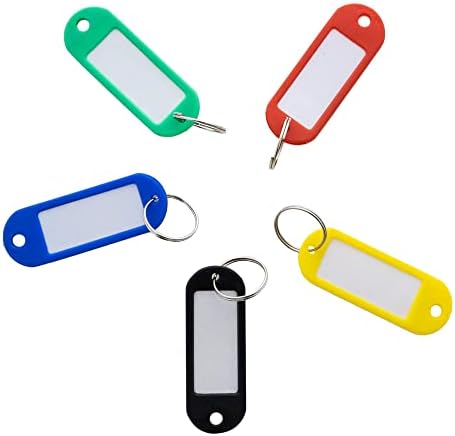 בזיק מפתח תג תווית חלון, מגוון צבע תגים, פלסטיק מפתח מחזיק מפתח טבעת, מזהה שם מספר כתובת מידע