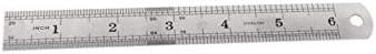 כלי מדידה 15 סנטימטר 6 אינץ 'צדדים כפולים נירוסטה שליט ישר (הרמינטה דה מדיצ' י 15 סנטימטר 6