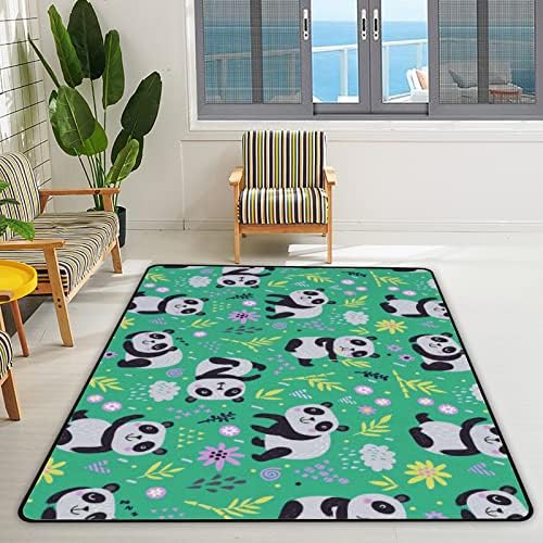 זוחל שטיח מקורה משחק מחצלת פנדה חמודה לסלון חדר שינה חינוכי משתלת שטיחים שטיחים 80x58in
