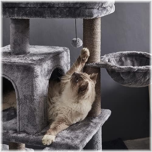 45 סנטימטרים רב-רמת חתול מגדל, חתול מגדל, חתלתולים פעילות מגדל, עם ערסל & סיסל-מכוסה מגרד הודעות, 2