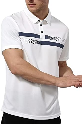 חולצות פולו לגברים של מרמי שרוול קצר-ביצועים חולצות פולו גולף גברים חולצות צווארון מזדמנים עם כושר