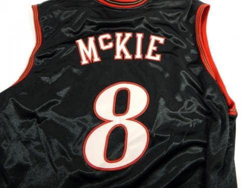 2004-05 פילדלפיה 76ers Aaron McKie 8 משחק הונפק ג'רזי שחור 50 842 - משחק NBA בשימוש