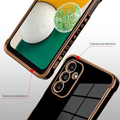 Bonoma תואם ל- Samsung Galaxy A13 5G מקרה אהבה ציפוי לב ציפוי חמוד יוקרה מארז אלגנטי מגן מצלמה