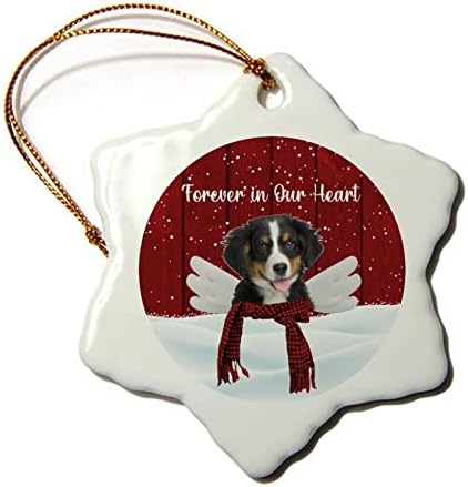 כלב אהדה מתנה, חיות מחמד אובדן מתנות, לנצח בלב שלנו זיכרון פורצלן חג המולד קישוט כפול צדדי עבור עץ לחיות מחמד