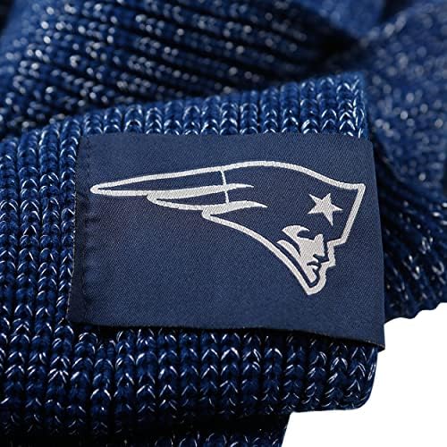 לוגו NFL לנשים של Poco נשים נצנצים סרוגים מזג אוויר קר-כפפות צעיף חורף, צבע צוות, גודל אחד