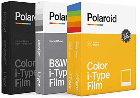 חבילת מגוון סרטים מסוג פולארויד-סוג צבע, שחור, מסגרת שחורה